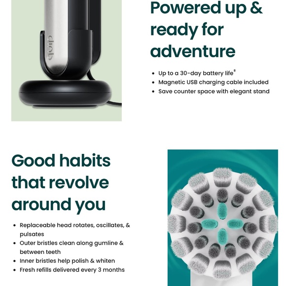 quip 360 Oscillating Rechargeable Electric Toothbrush + Travel Case - Picture 13 of 16